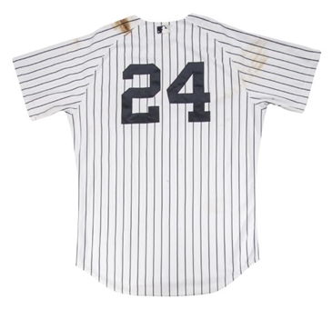 2012 Robinson Cano Game Worn New York Yankees Home Jersey (MLB Authenticated - PHOTO MATCHED)